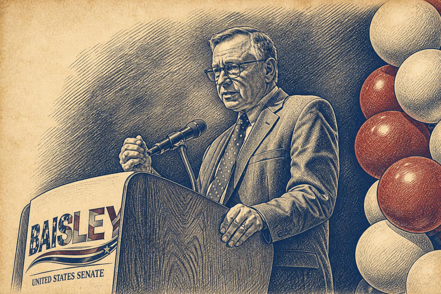 Mark Baisley speaking during a debate event in Grand Junction.
