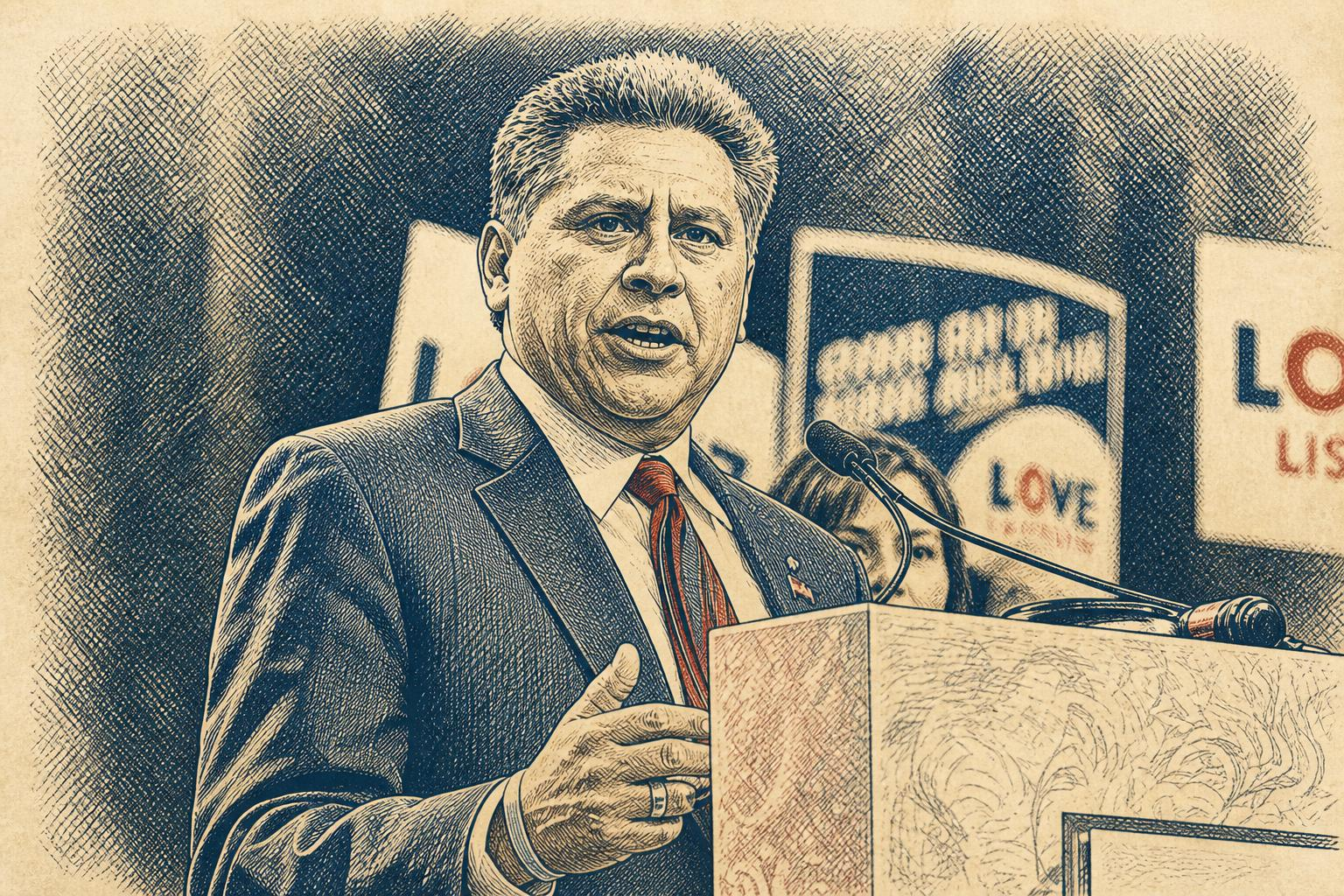 Greg Lopez in the supplied reference image for a Colorado governor candidate profile.